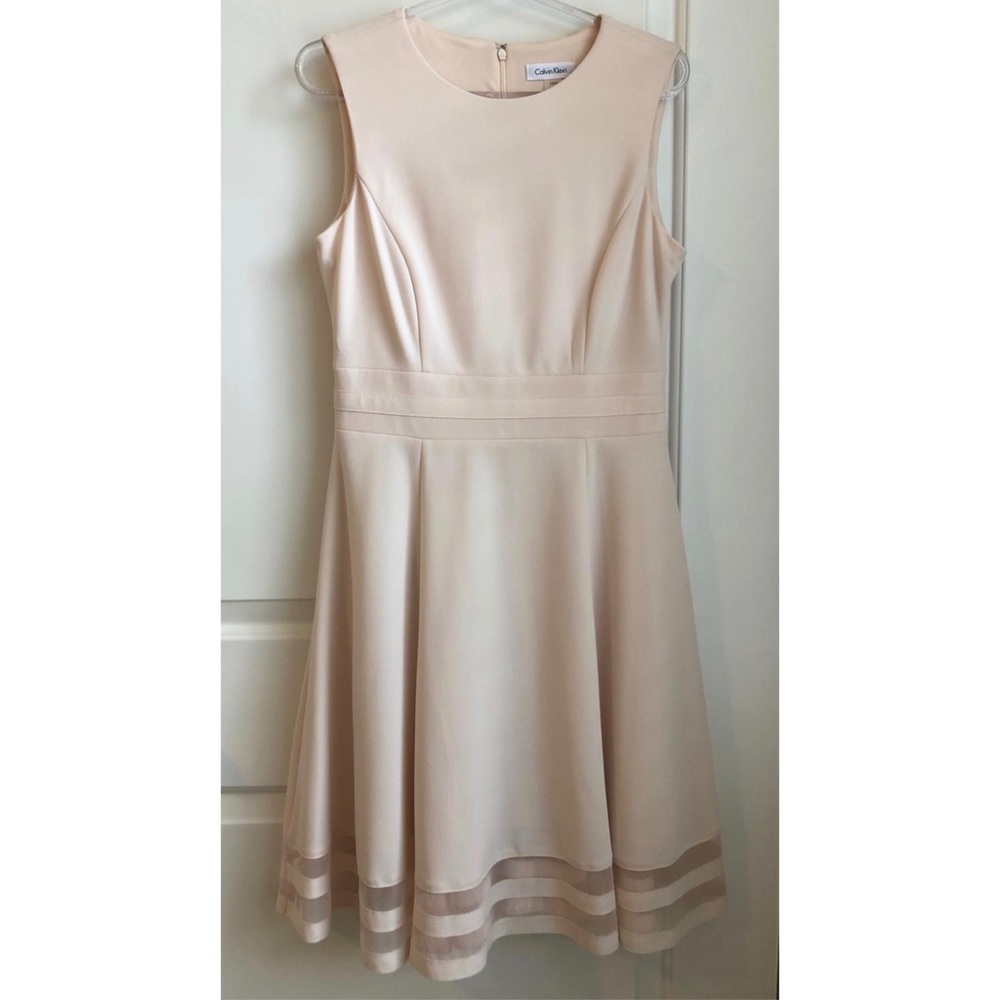 NWT Calvin Klein Mesh Fit & Flare Dress